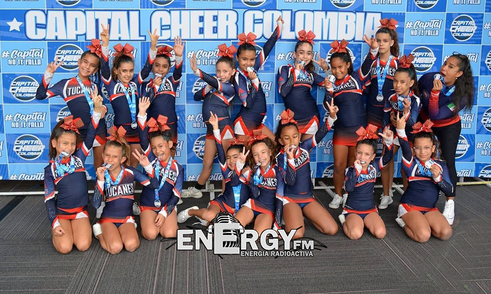 Las pequeñas atletas del equipo Tucanes Mini lograron una extraordinaria victoria al coronarse campeonas en el Abierto Internacional Capital Cheer, celebrado el pasado 14 de junio en Colombia. 🇨🇴✨